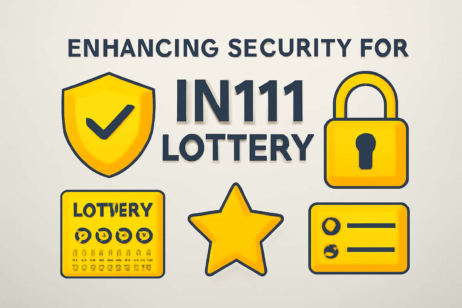 An informational graphic depicting security measures for IN111 Lottery.