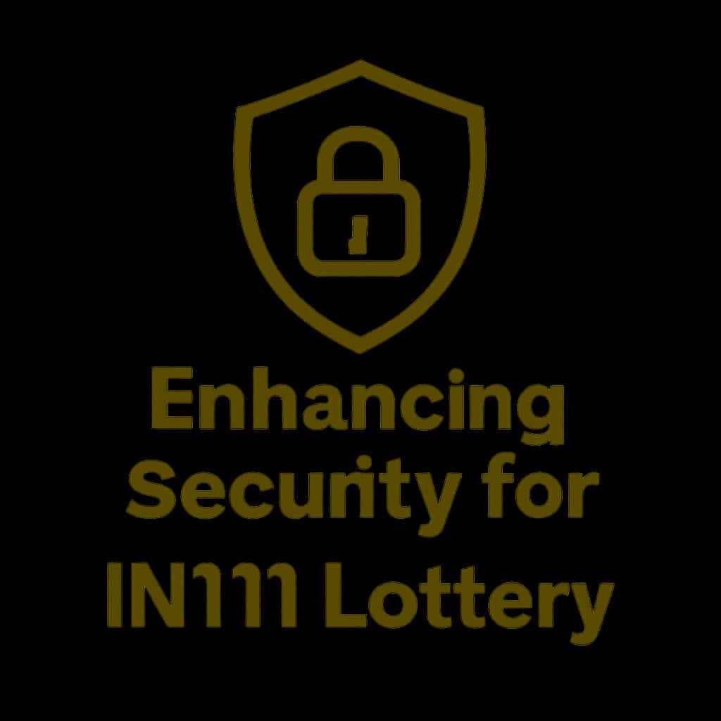 A badge representing security guidance for IN111 Lottery.