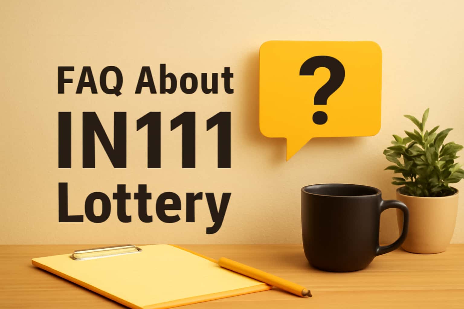 Informational visual about IN111 Lottery FAQ.