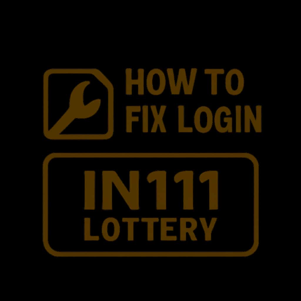 Icon representing login troubleshooting for IN111 Lottery.