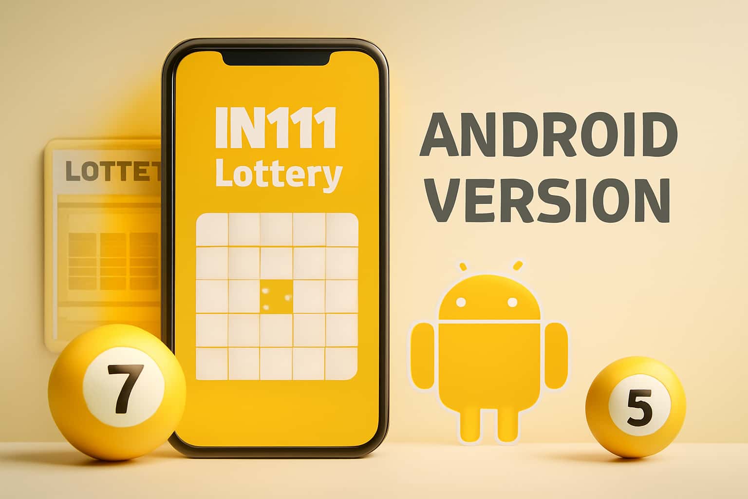 Informative scene representing IN111 Lottery Android Version.