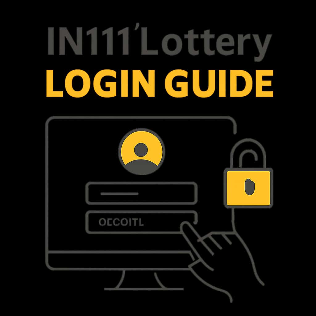 A diagram illustrating the login process for IN111 Lottery.