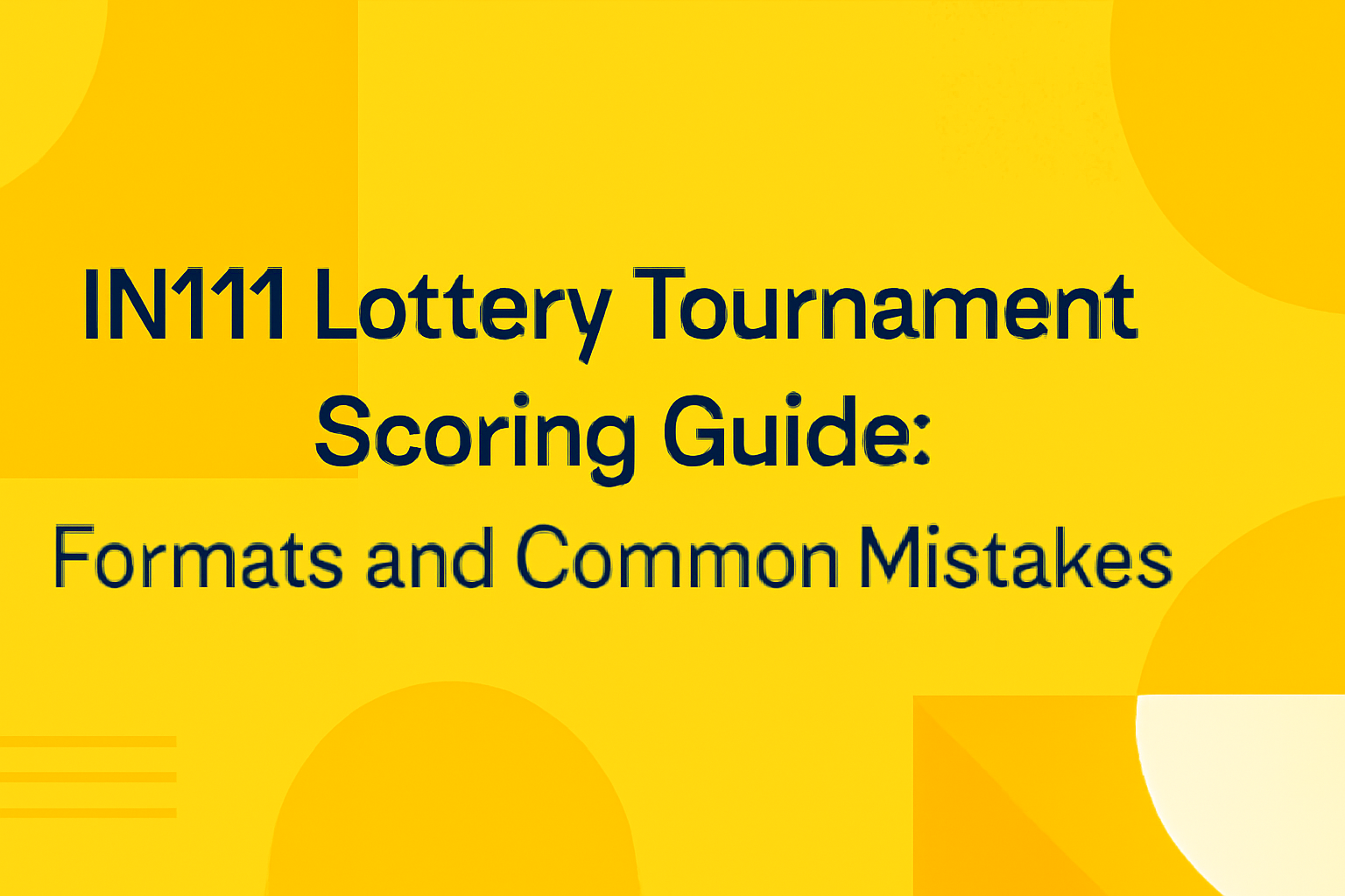 Informational scene displaying common issues with IN111 Lottery.