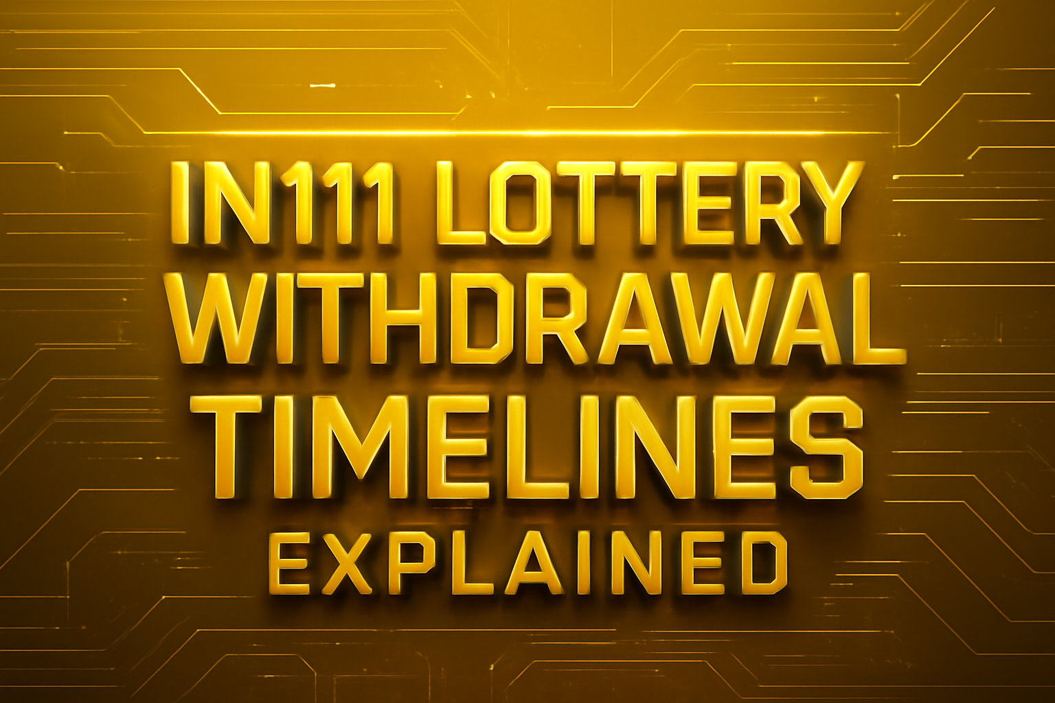 Informational visual about IN111 Lottery FAQ.