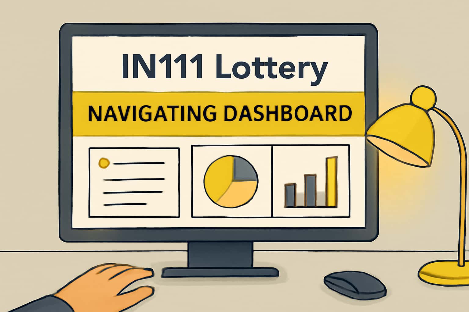 Visual representation of the IN111 Lottery Dashboard interface.