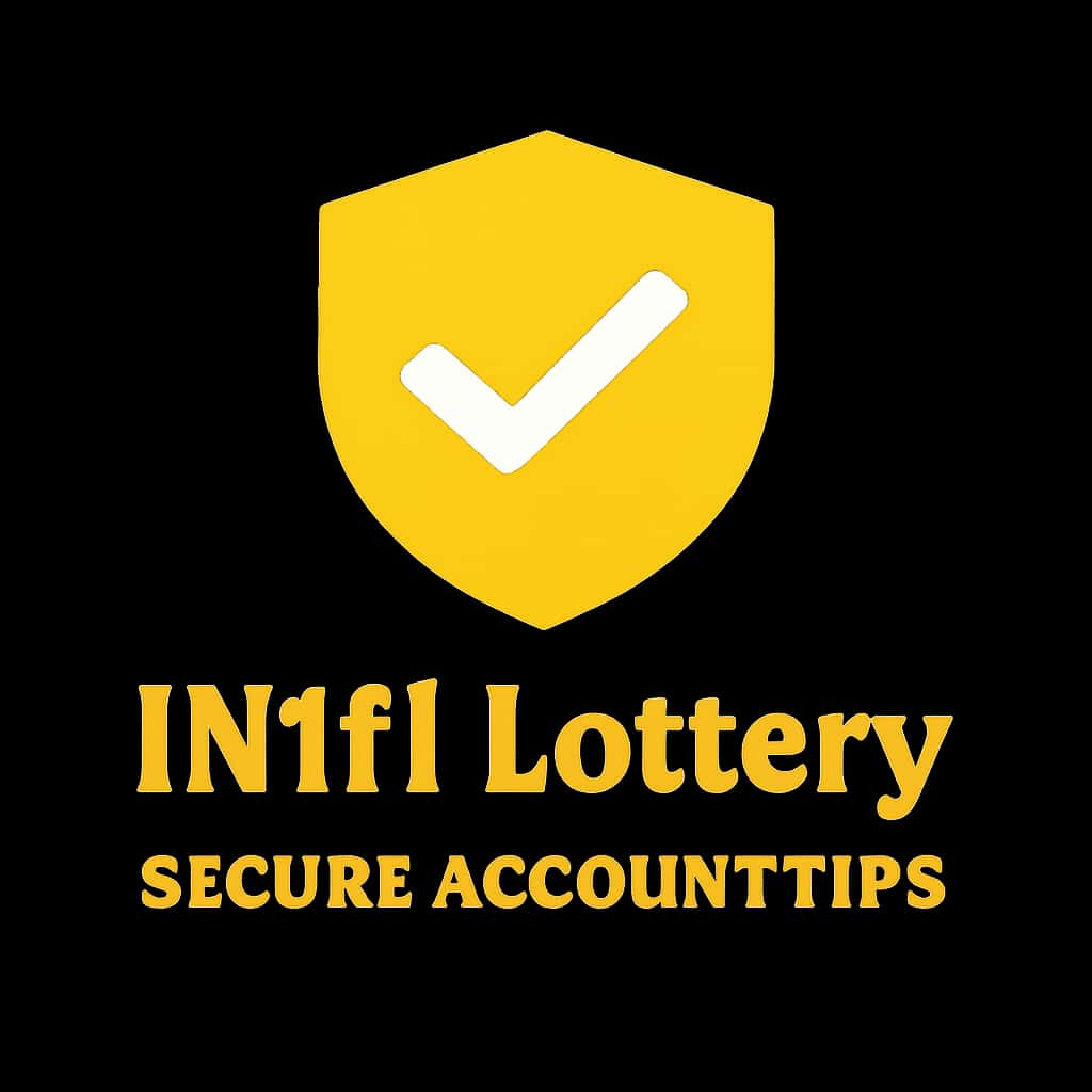 A badge illustrating Secure IN111 Lottery Account Tips.